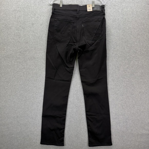 Levis 724 Jeans Womens 12 Black High Rise Slim Straight Hypersoft Stretch Denim - Picture 8 of 12